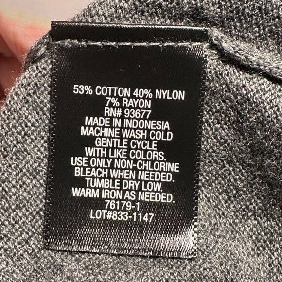 Worthington Womens V-Neck Sweater Size Small Gray Cotton Blend NWT Career Preppy - Picture 5 of 11